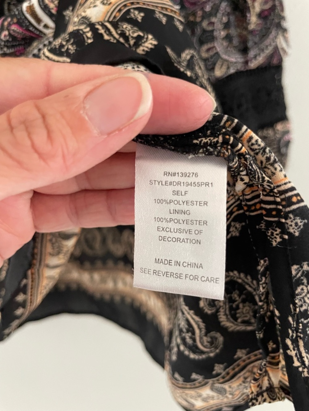DR2 Black & Multicolor Paisley Cold-Shoulder Blouse - Picture 4 of 6